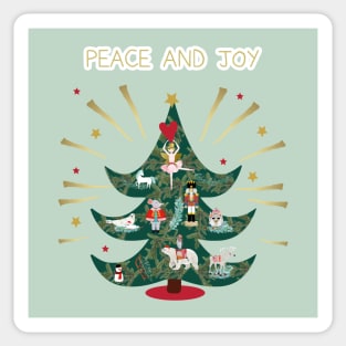 Peace and Joy xmas Tree Sticker